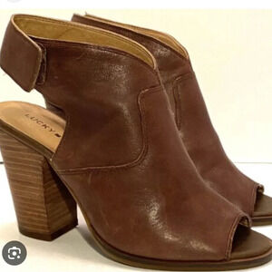 Lucky brand Lizette open toe sling back booties with Velcro closure size 7.5​